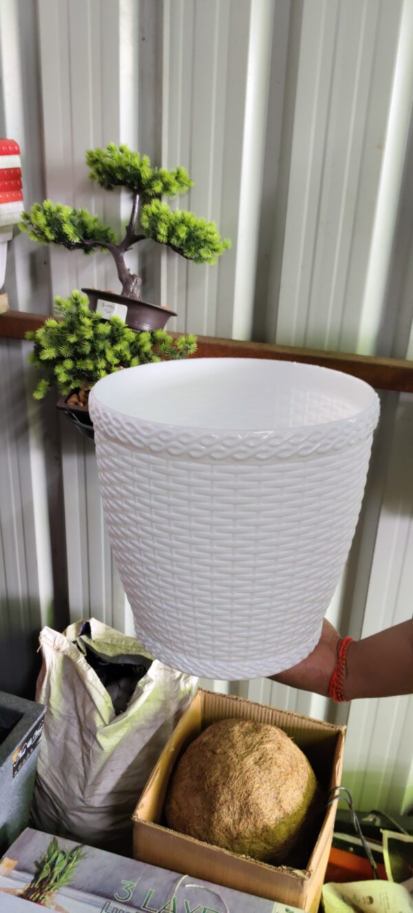 white planter